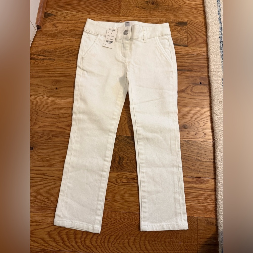 Brooks Brothers Fleece White Pants NWT size 4